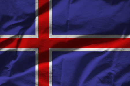 Iceland flag with textureの写真素材