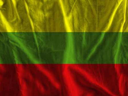 Lithuania flag with textureの写真素材