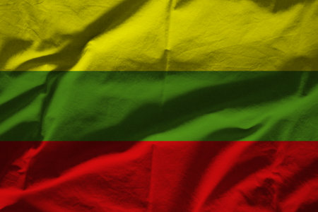 Lithuania flag with textureの写真素材