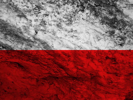 Poland flag with textureの写真素材