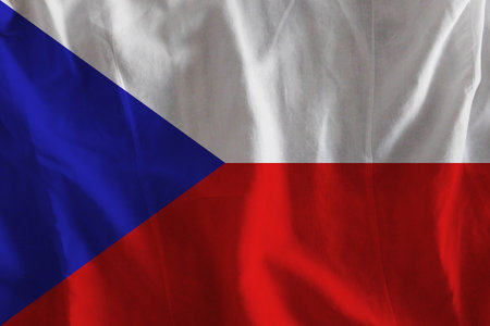 Czech Republic flag with textureの写真素材
