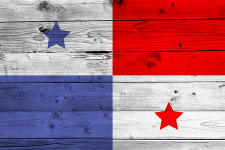 Panama flag with textureの写真素材