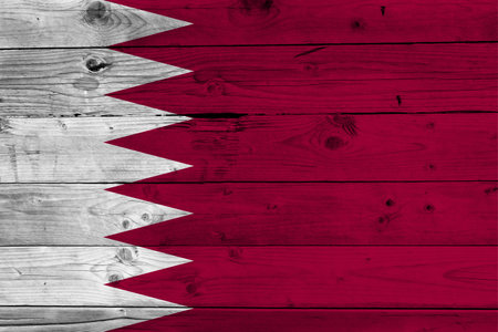 Qatar flag with textureの写真素材