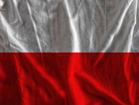 Poland flag with textureの写真素材