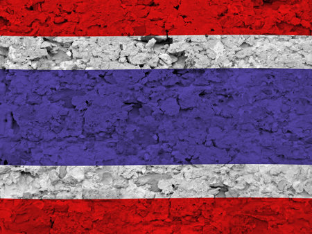 Thailand flag with textureの写真素材
