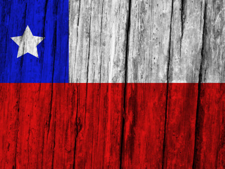 Chile flag with textureの写真素材