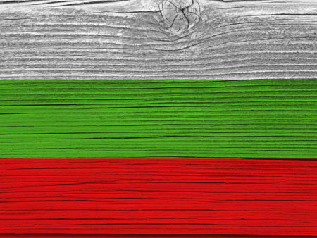 Bulgarian flag with textureの写真素材