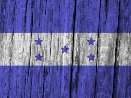 Honduras flag with textureの写真素材