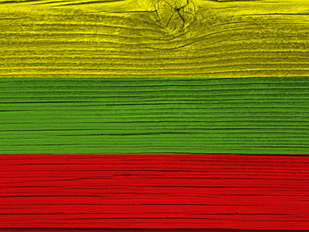 Lithuania flag with textureの写真素材