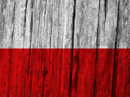 Poland flag with textureの写真素材