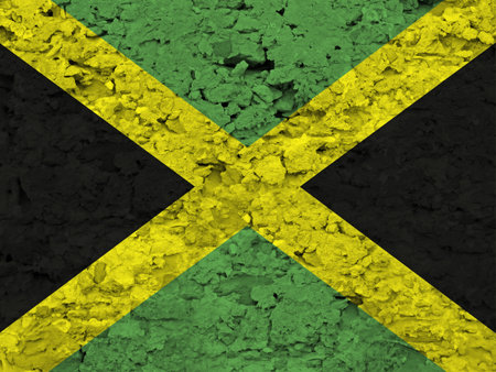 Jamaica flag with textureの写真素材