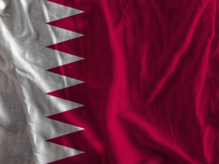 Qatar flag with textureの写真素材