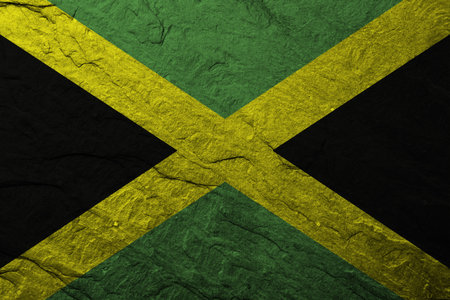 Jamaica flag with textureの写真素材