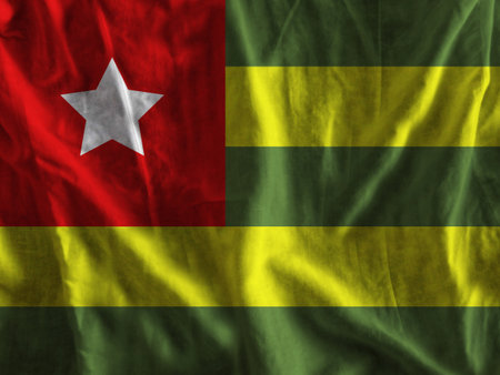 Togolese flag with texture