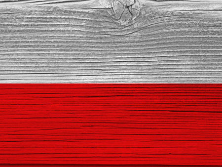 Poland flag with textureの写真素材