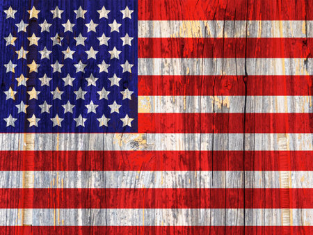 United States flag with textureの写真素材