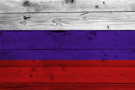 Russian flag with textureの写真素材
