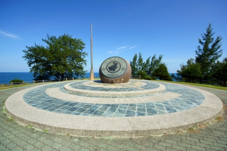 Landmark at Tip of Borneo in north of Sabah, Malaysiaのeditorial素材