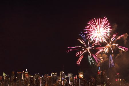 Independence Day 2009 - Fireworks in New Yorkの写真素材