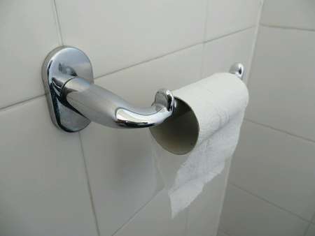The bathroom paper supportの素材
