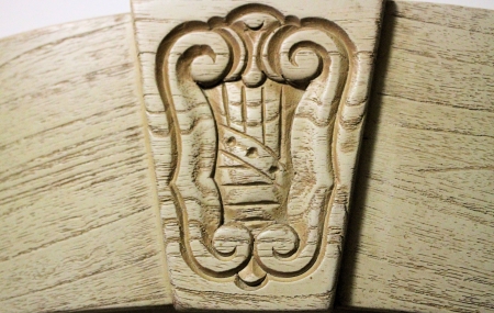 Wood carved ornamentの写真素材