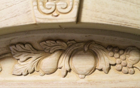 fruit carved in woodの写真素材