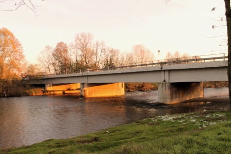 bridge over the riverの写真素材