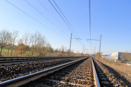 railroad railsの写真素材
