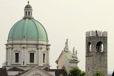 cathedral of Brescia in northern Italyの写真素材