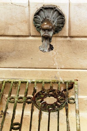 fountain in Gargnano in northern Italy の写真素材