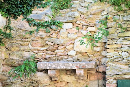 stone benchの写真素材