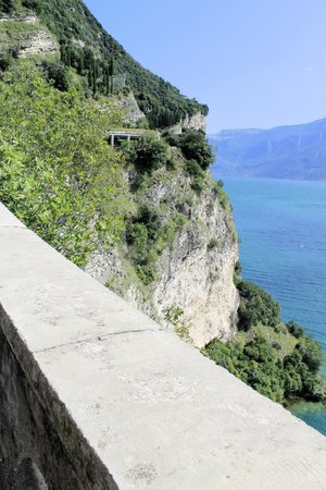 landscape of Garda lake in northern Italyの写真素材