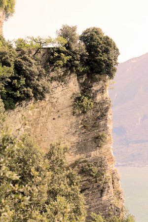 landscape of Garda lake in northern Italyの写真素材