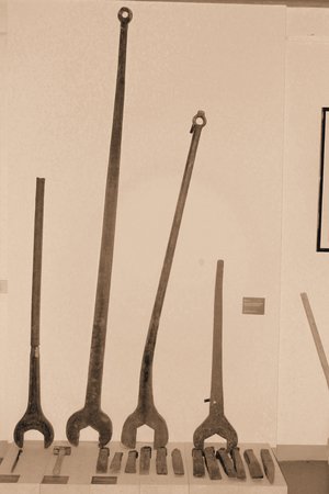 old tools for working marbleの写真素材