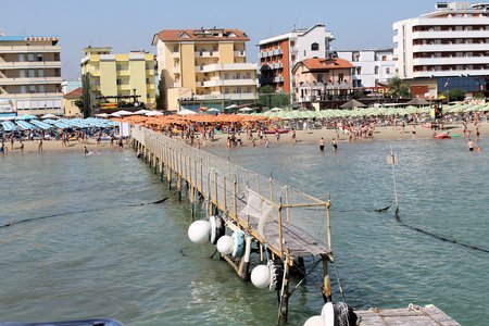 landscape of the coast of the Adriatic Sea  in Italyのeditorial素材