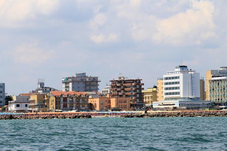 landscape of the coast of the Adriatic Sea  in Italyのeditorial素材