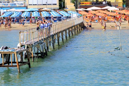 landscape of the coast of the Adriatic Sea  in Italyのeditorial素材