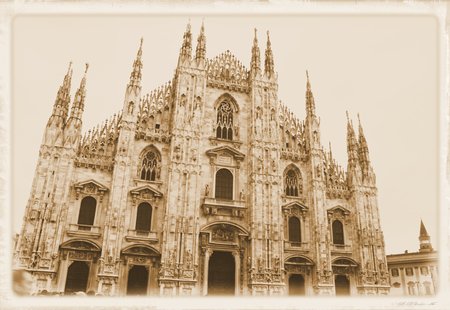 Milan Cathedral,  Lombardy, Italyの写真素材