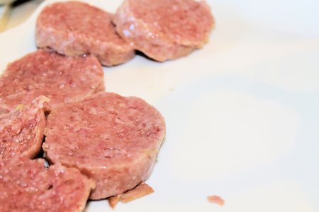 italian typical spiced sausage called cotechinoの写真素材