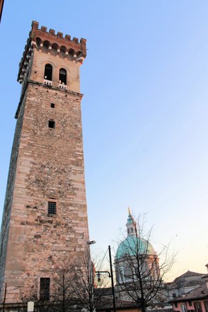 Civic tower of Lonato, Brescia, Lombardy, Italyの写真素材