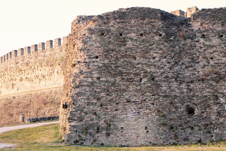 ancient defensive walls of Lonato, Brescia, Lombardy, Italyの写真素材
