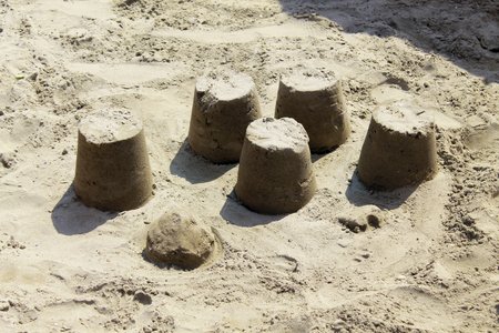 beach of Cesenatico on the Adriatic sea in Romagna, Italyの写真素材