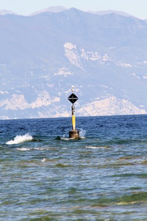 view of Garda lake in north Italyの写真素材