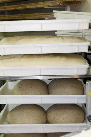 Inside of a bakeryの写真素材