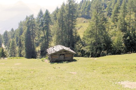 wooden hause in the mountain in summerの写真素材