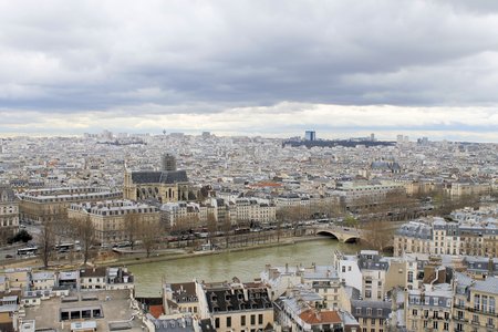 view of the city of Parisの写真素材