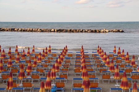 Gatteo beach on the Adriatic sea in Italyの写真素材