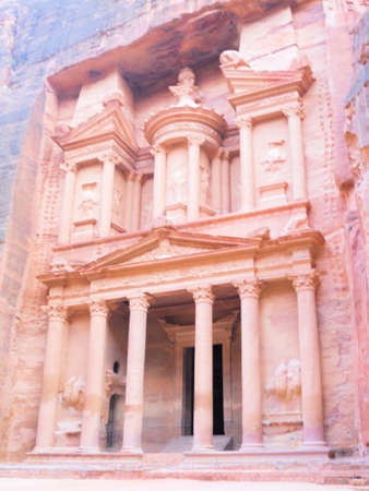Petra, Jordan-- it is a symbol of Jordan, as well as Jordan's most-visited tourist attraction. Petra has been a UNESCO World Heritage Site since 1985のeditorial素材