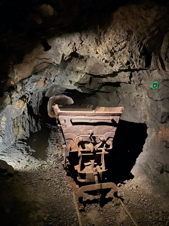 Mining in a mine in the Czech Republic, Liberecの写真素材