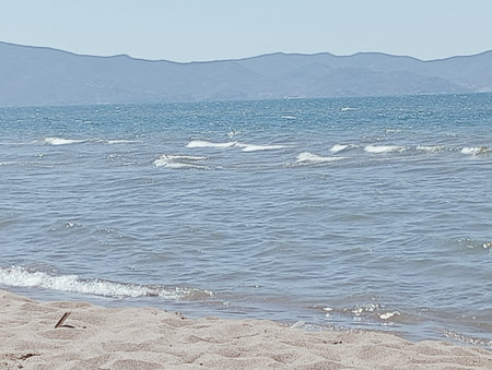 beach and sea in oman coastlineの写真素材